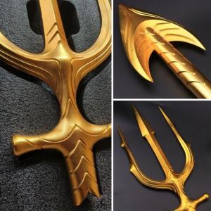 Aquaman trident taille réelle métal doré